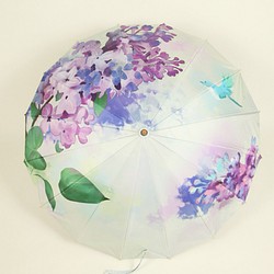 雨傘 耐風骨 ジャンプ長傘 花柄 グレー 新品 1枚目の画像