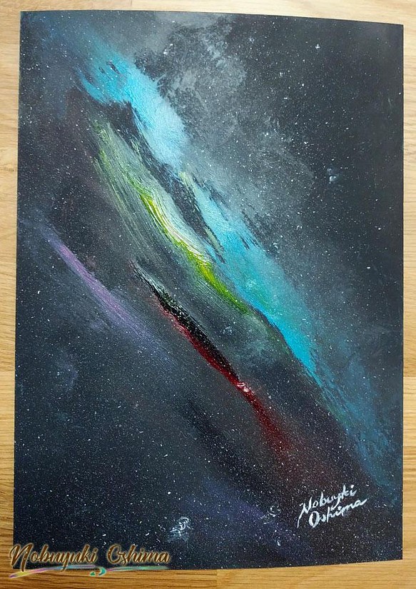 絵画☆原画（1点限り）「天ノ川（Milky Way）」（アクリル水彩画 2021