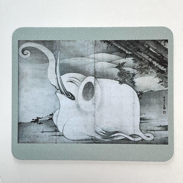 伊藤若冲 象と鯨屏風図から、象部分　マウスパッド 1枚目の画像