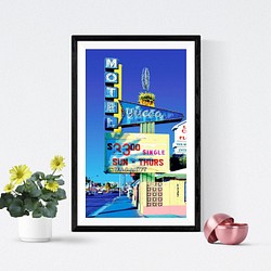 【アートポスター】アメリカ ラスベガスのモーテル（作品No.345） 1枚目の画像