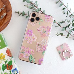 桜のクリアスマホケース　全機種対応　iPhone14 Android 1枚目の画像