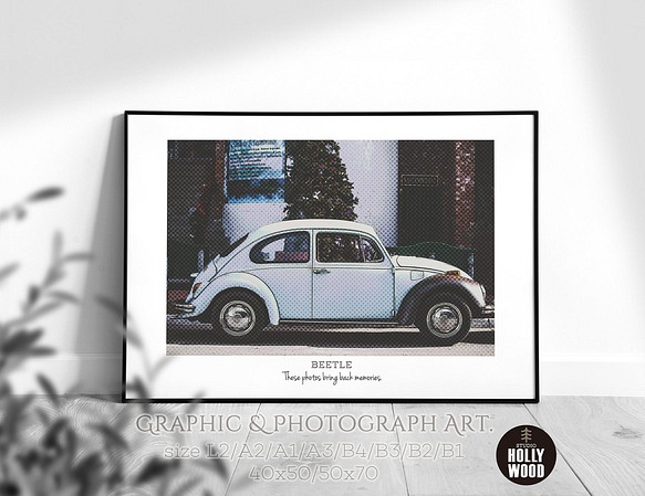 ☆インテリアアートポスター -VW Beetle-【020】 1枚目の画像