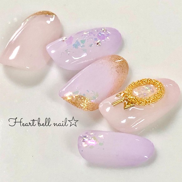 New ネイルチップ キュートなハンドミラーネイル ネイルチップ ネイルシール Heart Bell Nail 通販 Creema クリーマ ハンドメイド 手作り クラフト作品の販売サイト