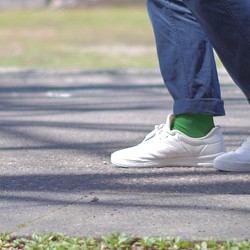キナリノ掲載 メンズソックス 靴下 緑 グリーン フィット「TRIP SCOTT」 GREEN 1枚目の画像