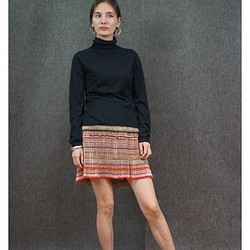 貴州苗族の刺繍付きスカート100%ハンドメイド 手織プリーツスカート Bohoスタイルな女性ためのドレス #122 1枚目の画像