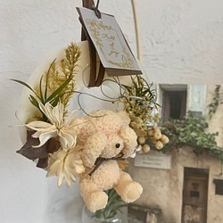 ボタニカルワックスサシェ  お花とテディベア 1枚目の画像