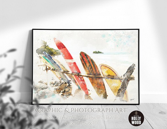 ☆インテリアアートポスター -SURF CLUB-【064】 1枚目の画像