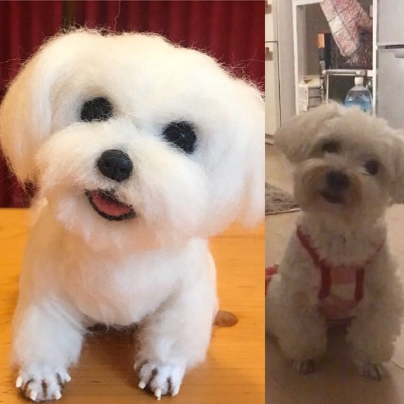 オーダー 羊毛フェルト 犬 ハンドメイド ぬいぐるみ ペットロス うちの