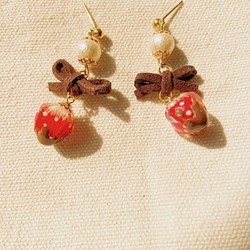 巧克力草莓圓舞曲-耳環（A) 第1張的照片