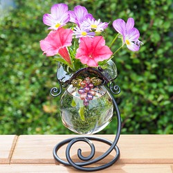 ガラス 花瓶 フラワーベース - 工芸品