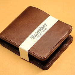 【インポケット二つ折り財布】ブッテーロ ブラウン ED-014 1枚目の画像