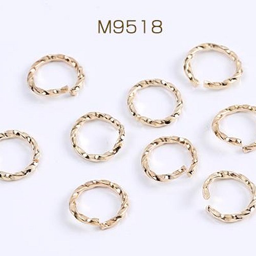 M9518 60個 デザイン丸カン 1×8mm ゴールド 3X（20ヶ） 金具・チェーン