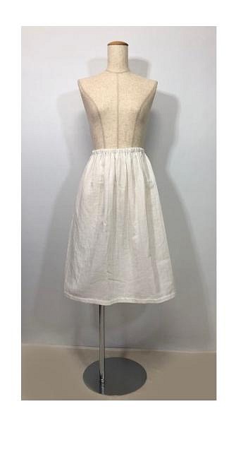 ダブルガーゼ　ペチコート　アンダースカート　62cm丈　インナースカート　白系 1枚目の画像