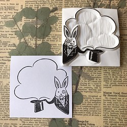 魔術師兔便簽框郵票（便利貼尺寸版） 第1張的照片