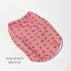 接触冷感タンクトップ 小さなお魚クッキー【ピンク】 Dog 犬服 ドッグウェア 夏 クール 1枚目の画像