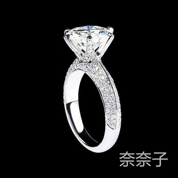 高品質.pt950プラチナリング半壁江山豪奢ダイヤモンド2.0ct結婚
