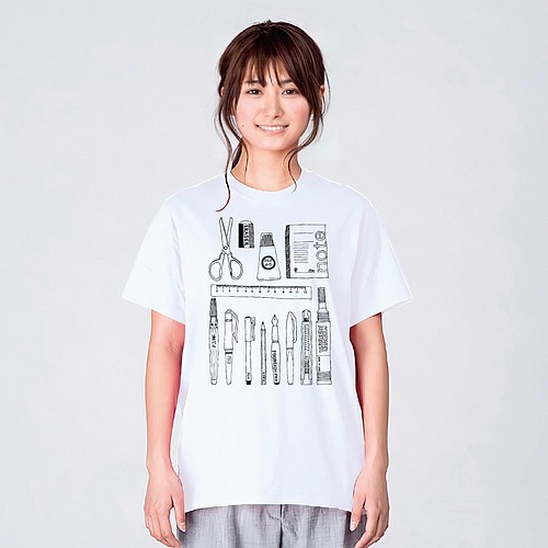 おもしろ かわいい 文房具 Tシャツ メンズ レディース 半袖 おもしろtシャツ おしゃれ 親子 ペアルック プレゼント Tシャツ カットソー デザイン Tシャツ通販shortplate 通販 Creema クリーマ ハンドメイド 手作り クラフト作品の販売サイト