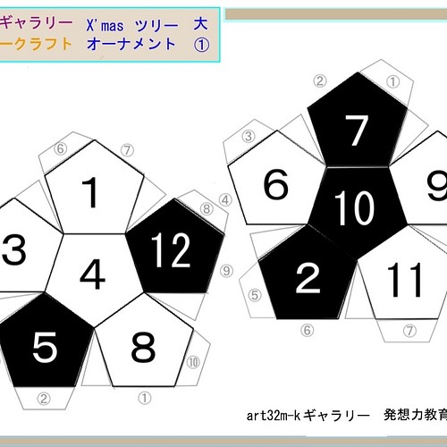 星型正多面体 小星型１２面体 ペパクラバージョン 大小 セット４枚 700円 立体 オブジェ Art32m Kギャラリ発想力教育研究所 通販 Creema クリーマ ハンドメイド 手作り クラフト作品の販売サイト