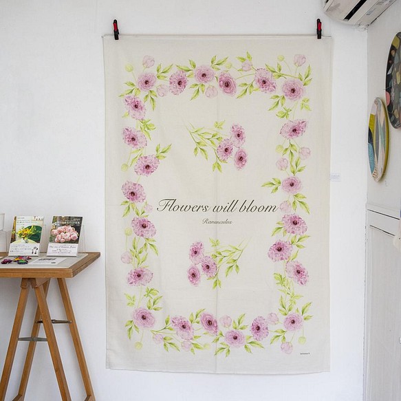 ラナンキュラス・タペストリー・テーブルクロス　Ranunculus/ Tapestry /Table cloth 1枚目の画像