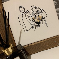 オーダーメイド　写真を刺繍ボードで！！Weddingや出産、familyの様々なお祝い事や記念に❤️ 1枚目の画像