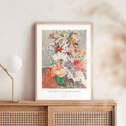 アウグスト・リーガー 夏の花の花束 アートポスター 静物画 名画 絵画 ポスター アートパネル 特大 AP208 1枚目の画像