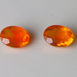 1.5ｃｔ 天然石 オレンジファイアオパール オーバル ルース 2個セット