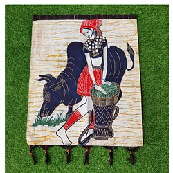 中国 バティック 民族トライバルアート ペインティング ６５x１９cm 漢民族 インテリア ルーム 装飾 #435 1枚目の画像