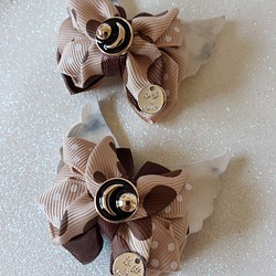 chocolate ribbon hairclip(単品)