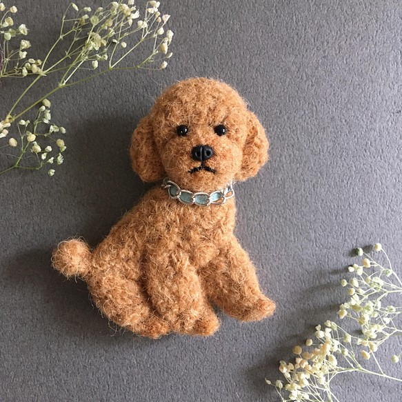 羊毛フェルト ハンドメイド 犬 トイプードル - おもちゃ/人形