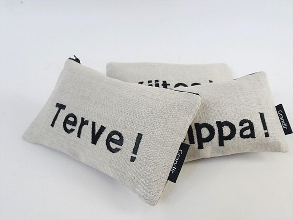 亞麻刺繡平袋（北歐芬蘭問候） 第1張的照片