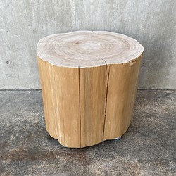 ヒノキの切り株の造形的置物 丸太 椅子 スツール -7 オブジェ ディスプレイ 高級感 スタイリッシュ 1枚目の画像