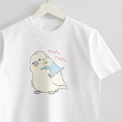 Tシャツ（MOFU MOFU BIRD / タイハクオウムとセキセイインコ） 1枚目の画像