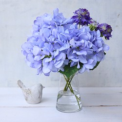 《ずっと咲いている》ブルー紫陽花/アーティフィシャルフラワー/マジカルウォーター 1枚目の画像