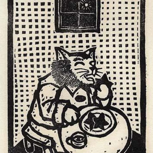 木版画「星をたべた晩Ⅱ」版画家／藤宮史のオリジナル版画 版画 黒猫堂