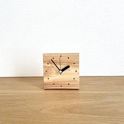 ホワイトアッシュ木製時計 1枚目の画像