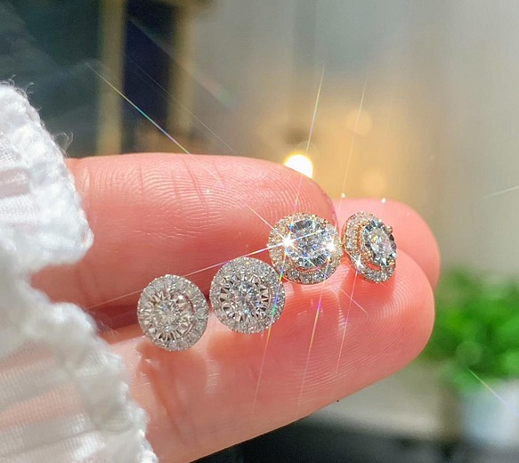 天然ダイヤモンドピアス0.39ct k18 ピアス（スタッド・一粒） パール