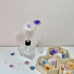 精油擴香棒｜手工黏土仿真玫瑰花造型｜紫色 第1張的照片