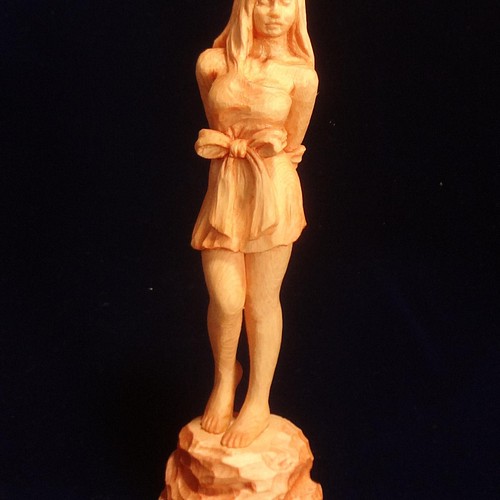 木彫刻 アート『 アンドロメダ 』 トルソ 裸婦 芸術 アート 女性 