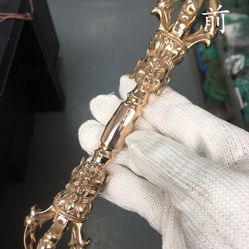 チベット仏教法器 川派穢迹金剛杵 五鈷杵 密教法具 紫銅製 vajra 23cm