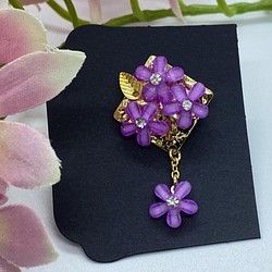 今流行り‼️紫陽花のようなマスクピアス 1枚目の画像
