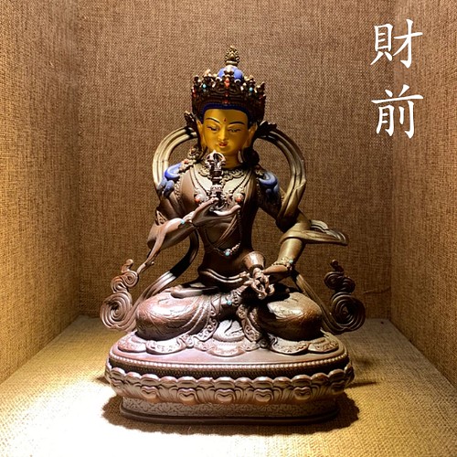 チベット密教法具 蓮師蓮花生大師 仏像 仏教美術 紫銅製 7寸