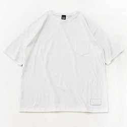 Tシャツ 無地 オーバーサイズ 大きめ ポケット タグ 無地Tシャツ ゆったりコットン 綿 シャツ ホワイト TA001 1枚目の画像