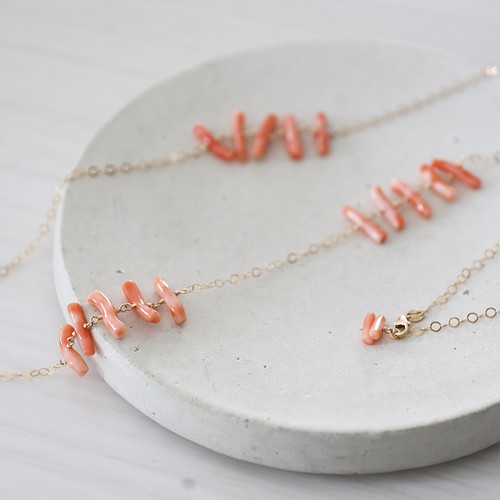 14KGFcoral necklace[kgf3991] ネックレス・ペンダント Shaina 通販