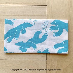 原創設計手巾（手巾）/北極熊白熊圖案 第1張的照片