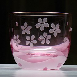 ❀櫻花冷茶/冷酒玻璃花筏B粉色（1件） 第1張的照片