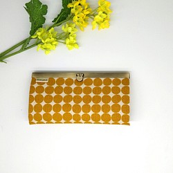 長財布（simpleDot）orange 1枚目の画像