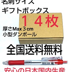 名刺サイズ小型ギフトボックス １４枚 小型ダンボール 送料無料 ギフト