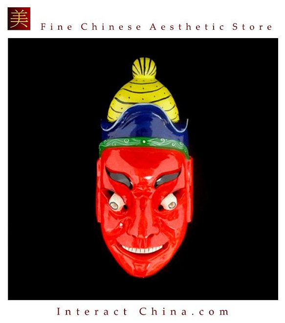 貴州漢民族 儺戯仮面 中国インテリア ウォール装飾 儀式ダンス 100%ウッド クラフト 民族アート#118 1枚目の画像