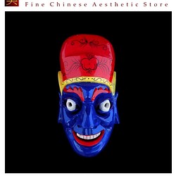 貴州漢民族 儺戯仮面 中国インテリア ウォール装飾 儀式ダンス 100%ウッド クラフト 民族アート#120 1枚目の画像