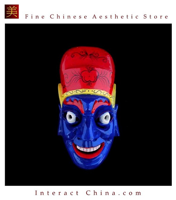 貴州漢民族 儺戯仮面 中国インテリア ウォール装飾 儀式ダンス 100%ウッド クラフト 民族アート#120 1枚目の画像